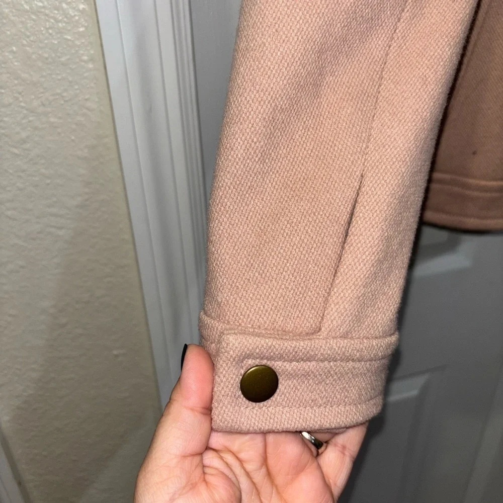 J.Crew Double-cloth motorcycle jacket BEIGE STONE SZ 2​ - Picture 7 of 8